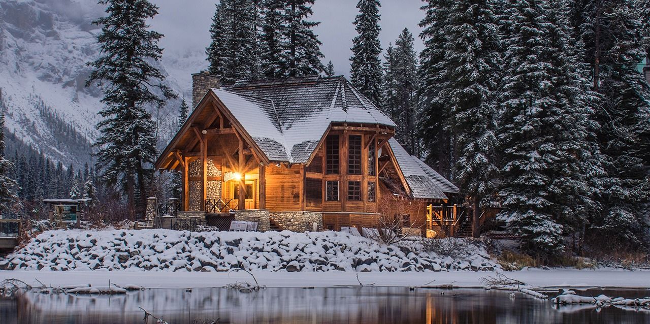 chalet en la nieve